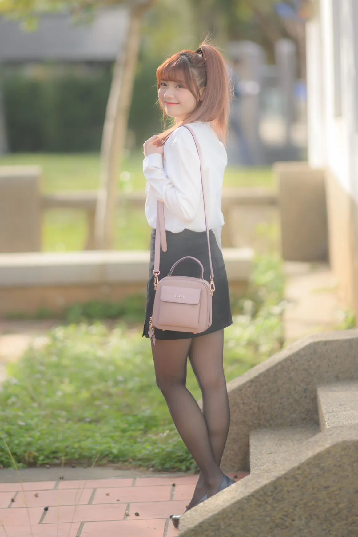 [Mzsock] NO.237 OL black silk uniform high heels street photography#[105P]-1