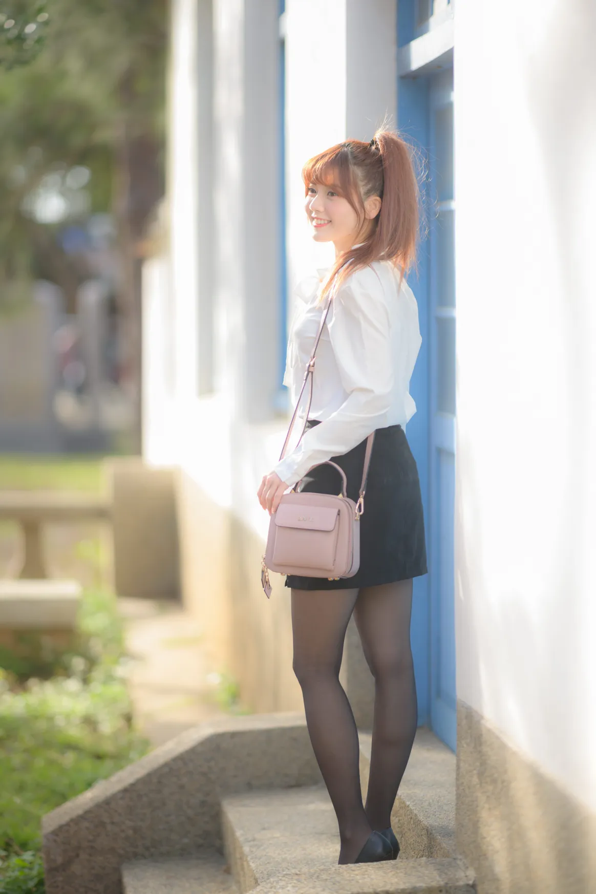 [Mzsock] NO.237 OL black silk uniform high heels street photography#[105P]-3