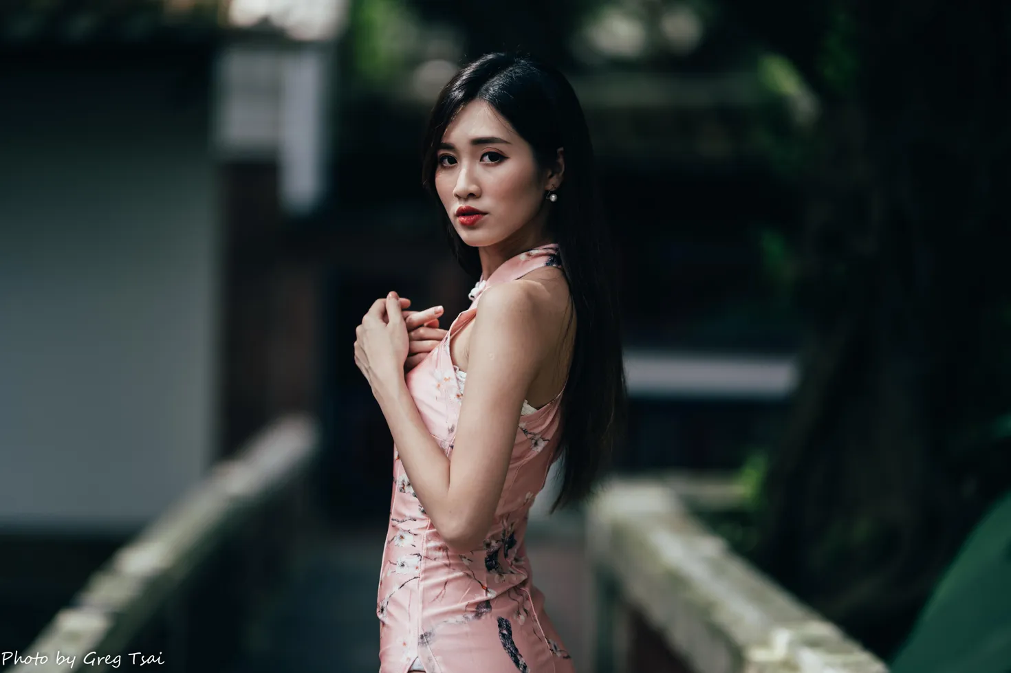 [Mzsock] NO.138 Zhang Jun pink short cheongsam stockings high heels beautiful legs street photography#[36P]-1