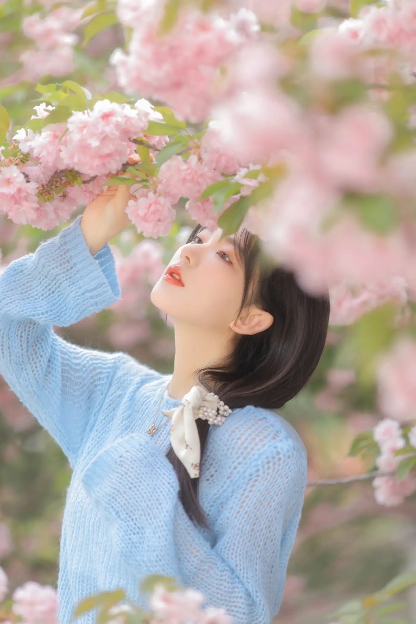 [艺图语] 2022.06.22 Vol.1252 – 粉蓝晚樱 杨伊墨#[29P]-1